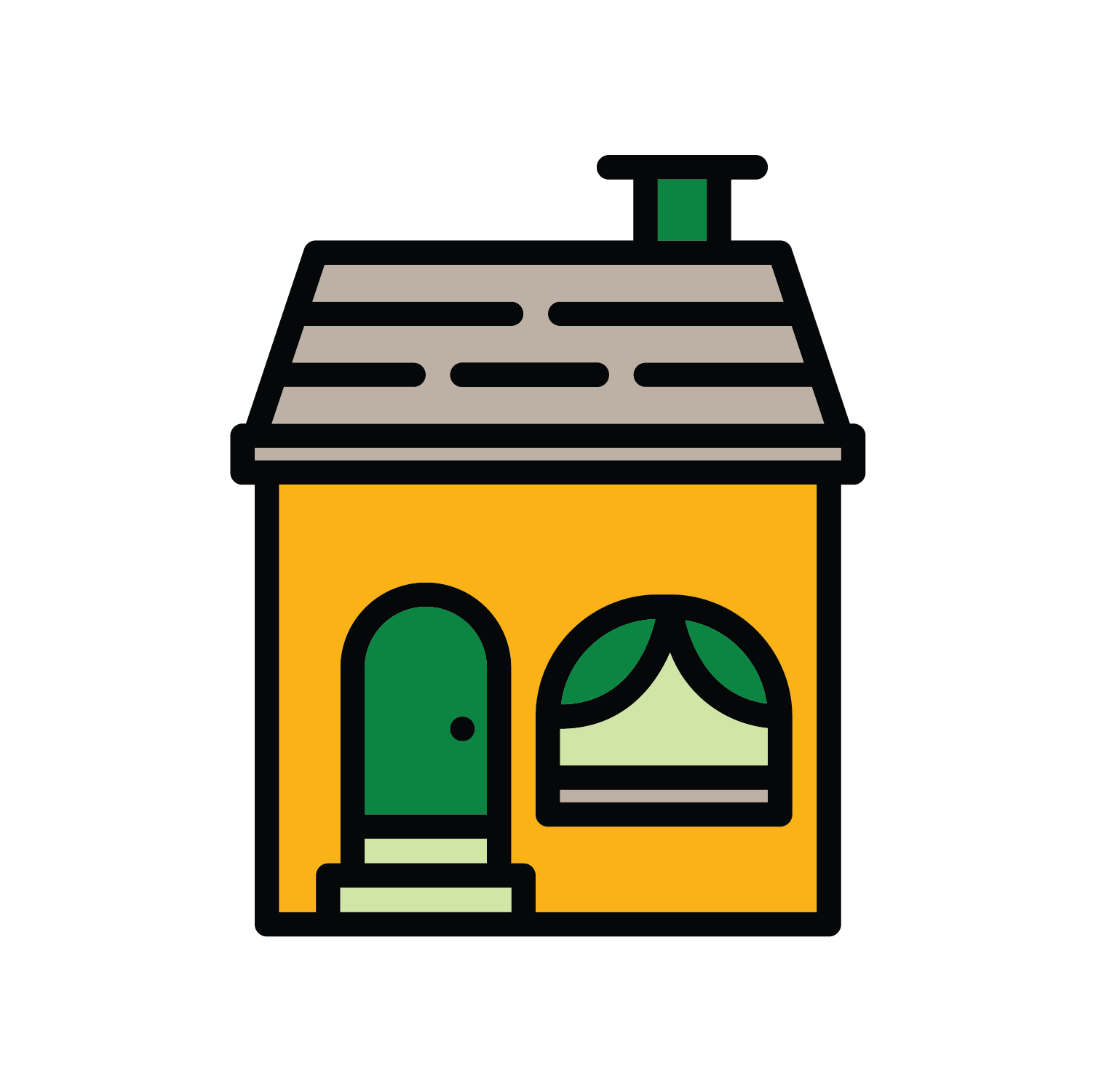 Animated icon of house